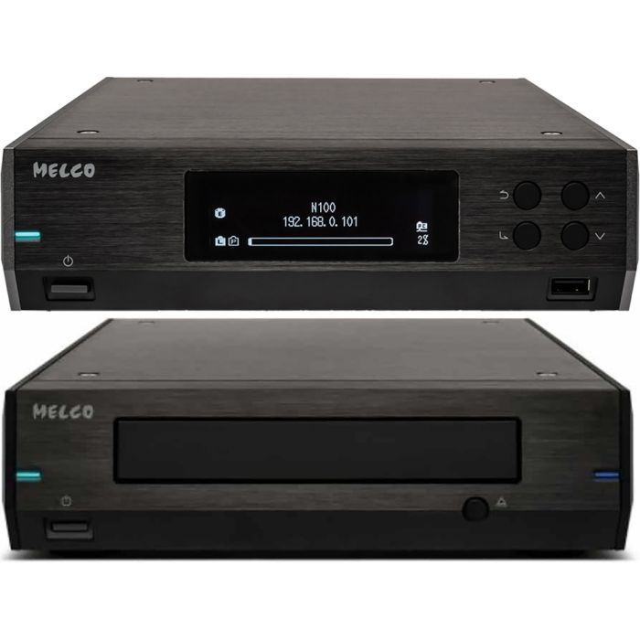 Melco N100 Music Library and D100 Disc Drive Package - Black