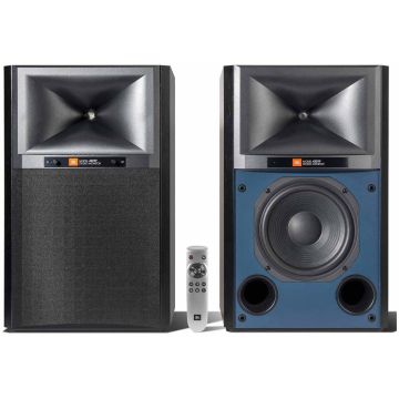 JBL 4329P Studio Monitor Active Speakers (Pair) - Black Walnut with Black Grille