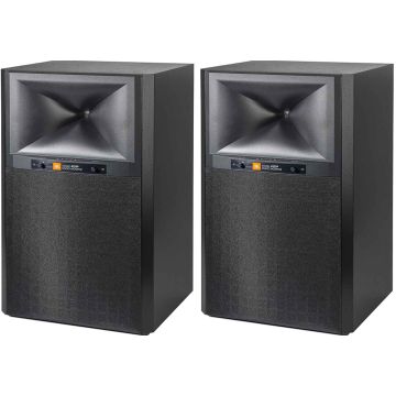 JBL 4329P Studio Monitor Active Speakers (Pair)-Black Walnut with Black Grille