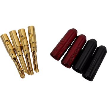 Atlas 4mm Z Banana Plugs - 4 Pack Metal