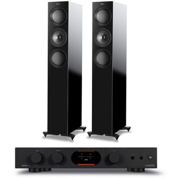 Audiolab 7000A Integrated Amplifier with KEF R5 Meta Floorstanding Speakers