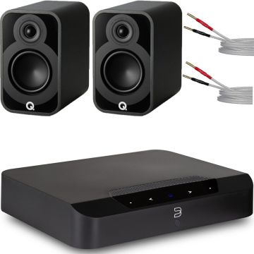 Hi-Fi System 04 – Bluesound Powernode Edge + Q Acoustics 5010 + Cables -Black-Black