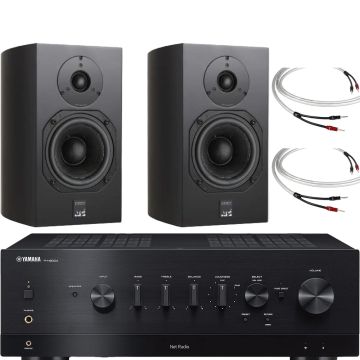 Hi-Fi System 09 – Yamaha R-N800A + ATC SCM7 + Cables - Black - Black