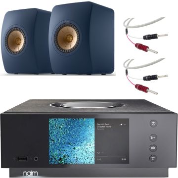 Hi-Fi System 14 – Naim Uniti Atom + KEF LS50 Meta + Cables - Royal Blue