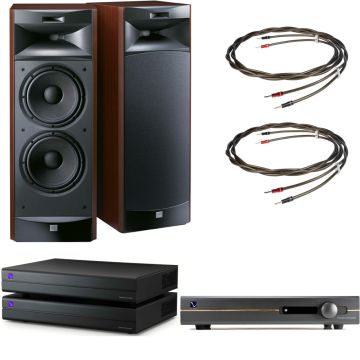 Hi-Fi System 26 – PS Audio Stellar Gold Pre + Stellar M700 + JBL S3900 + Cables - Cherry - Black