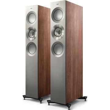 KEF Reference 3 Meta Speakers Satin Walnut/Silver