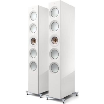 KEF Reference 5 Meta Speakers High Gloss White/Champagne