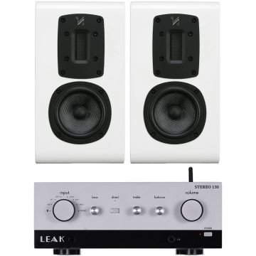 Leak Stereo 130 and Quad S1 Package - Piano White