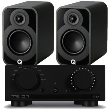 Mission 778X Integrated Amplifier with Q Acoustics 5010 Bookshelf Speakers