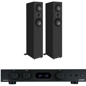 Mission QX-3 MkII and Audiolab 6000A Bundle-Black-Black