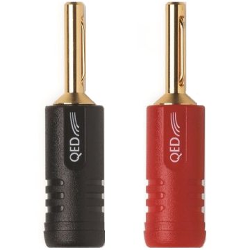QED Airloc ABS 4mm Plug (Single) Black and Red
