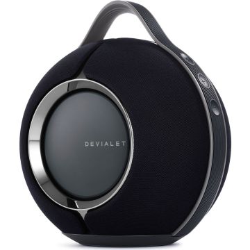 Devialet Mania Wireless Speaker – Deep Black - Logo Side
