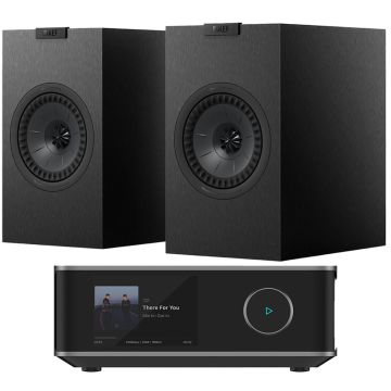 WiiM Amp Ultra and KEF Q1 Meta Package - Satin Black