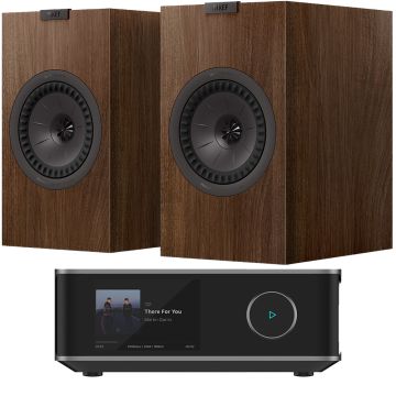 WiiM Amp Ultra and KEF Q3 Meta Package - Walnut