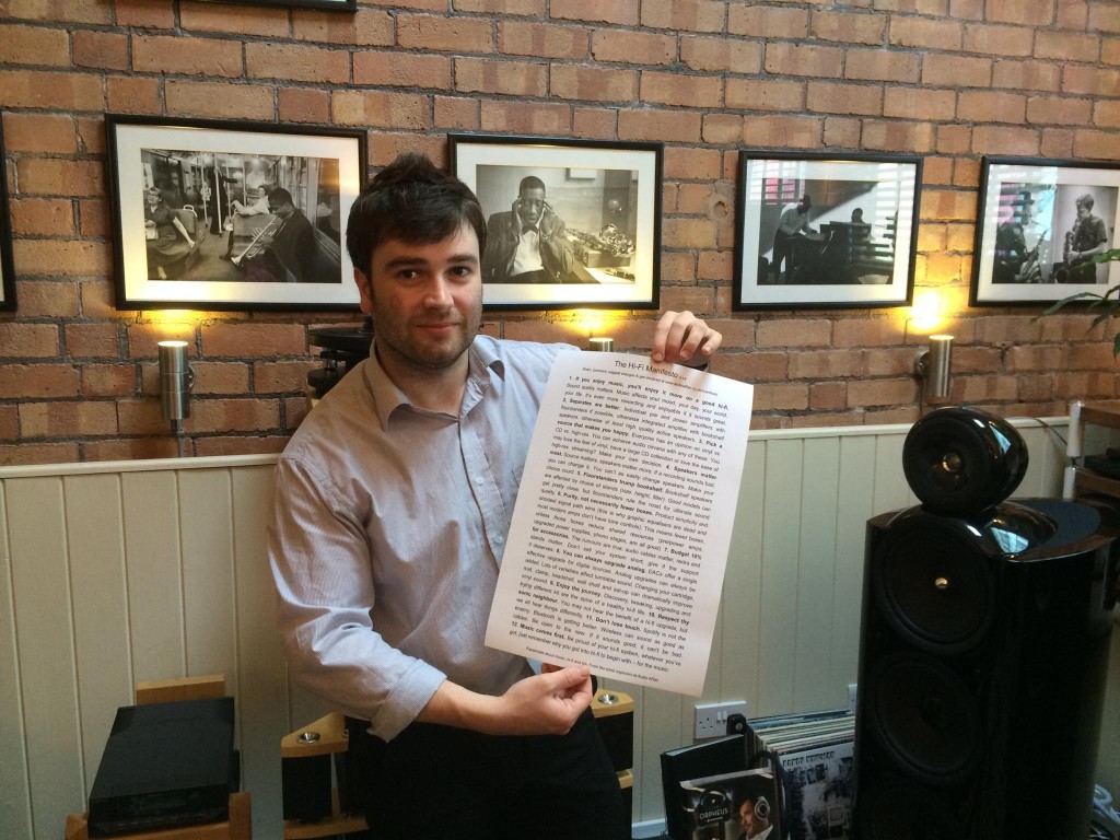 Richard - Store Sales Manager proudly holding the Manifesto!
