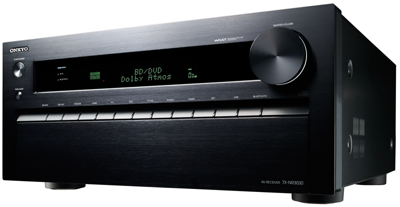 The Onkyo TX-NR3030 is a flagship AV Receiver, with 11.2 channel audio, allowing for an impressive 7.2.4 Dolby Atmos system!