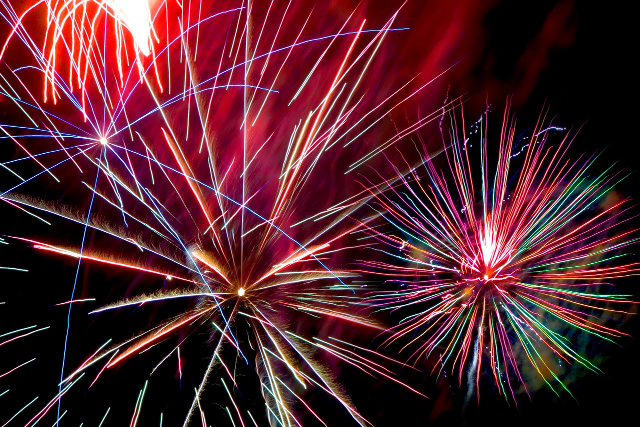 celebratory fireworks