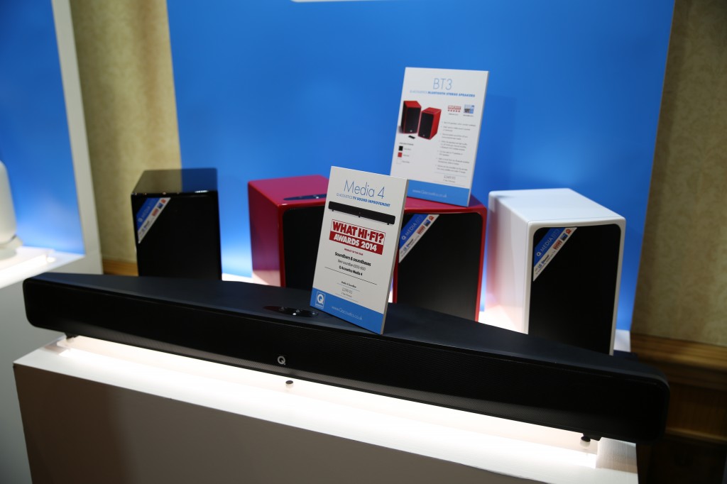Q Acoustics Media M4 soundbar and BT3 active speakers
