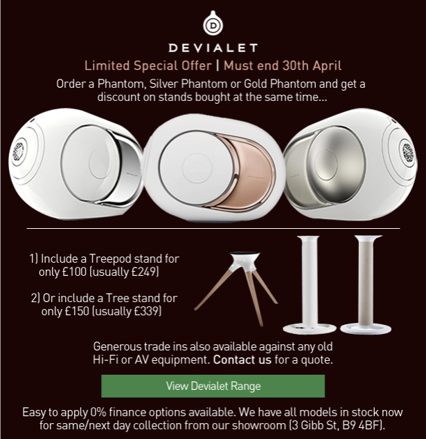 Devialet April Offer